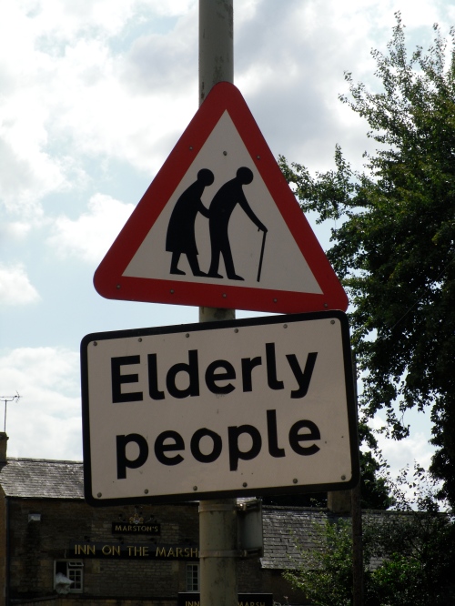 Elderly People crossing.
